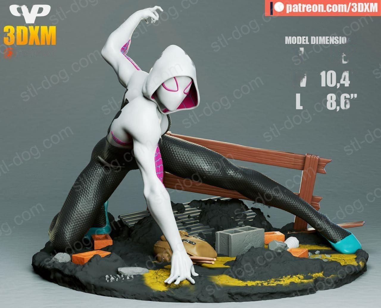 女蜘蛛侠(Spider Gwen) 3D打印图纸
